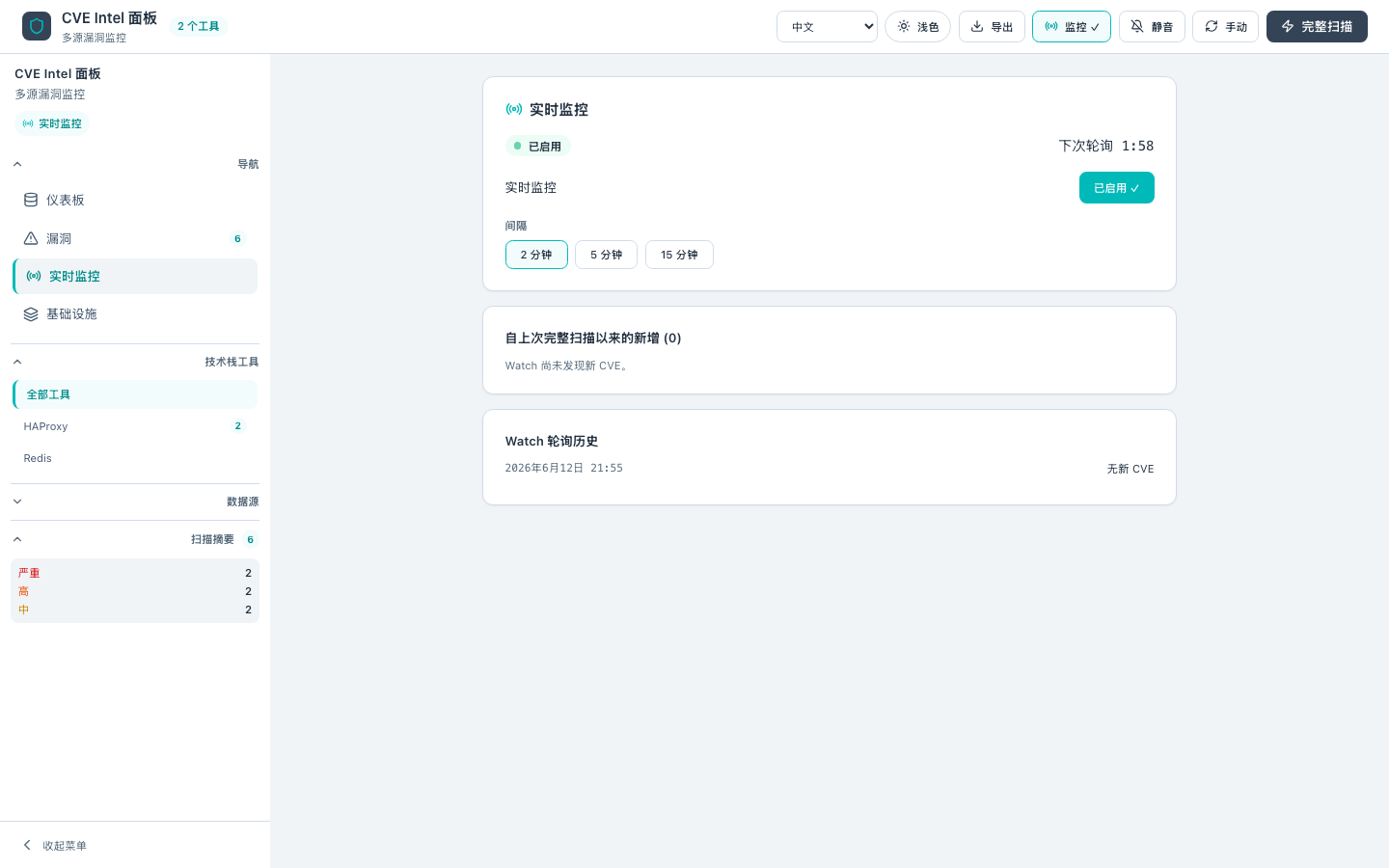 实时监控 — 中文