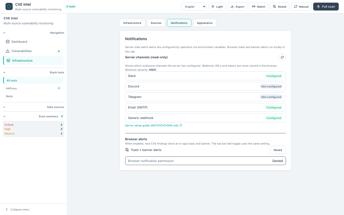 Notifications — English