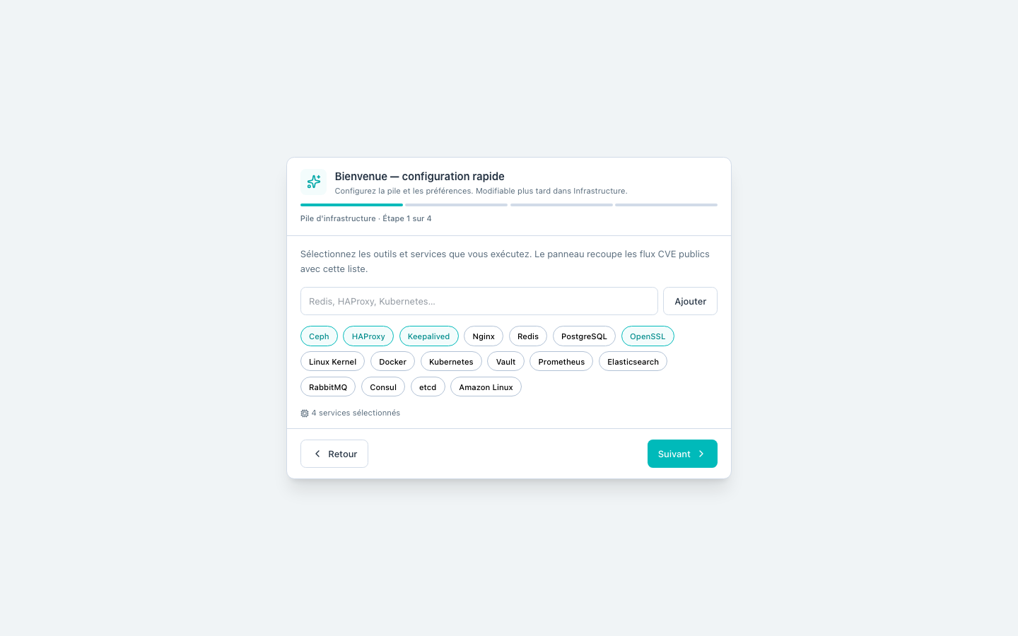 Assistant de configuration — français